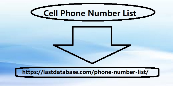 Cell Phone Number List