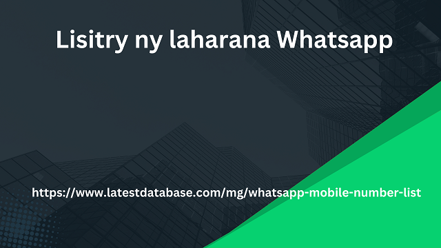 Lisitry ny laharana Whatsapp