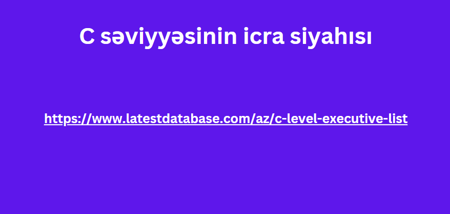 C səviyyəsinin icra siyahısı