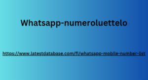 Whatsapp-numeroluettelo