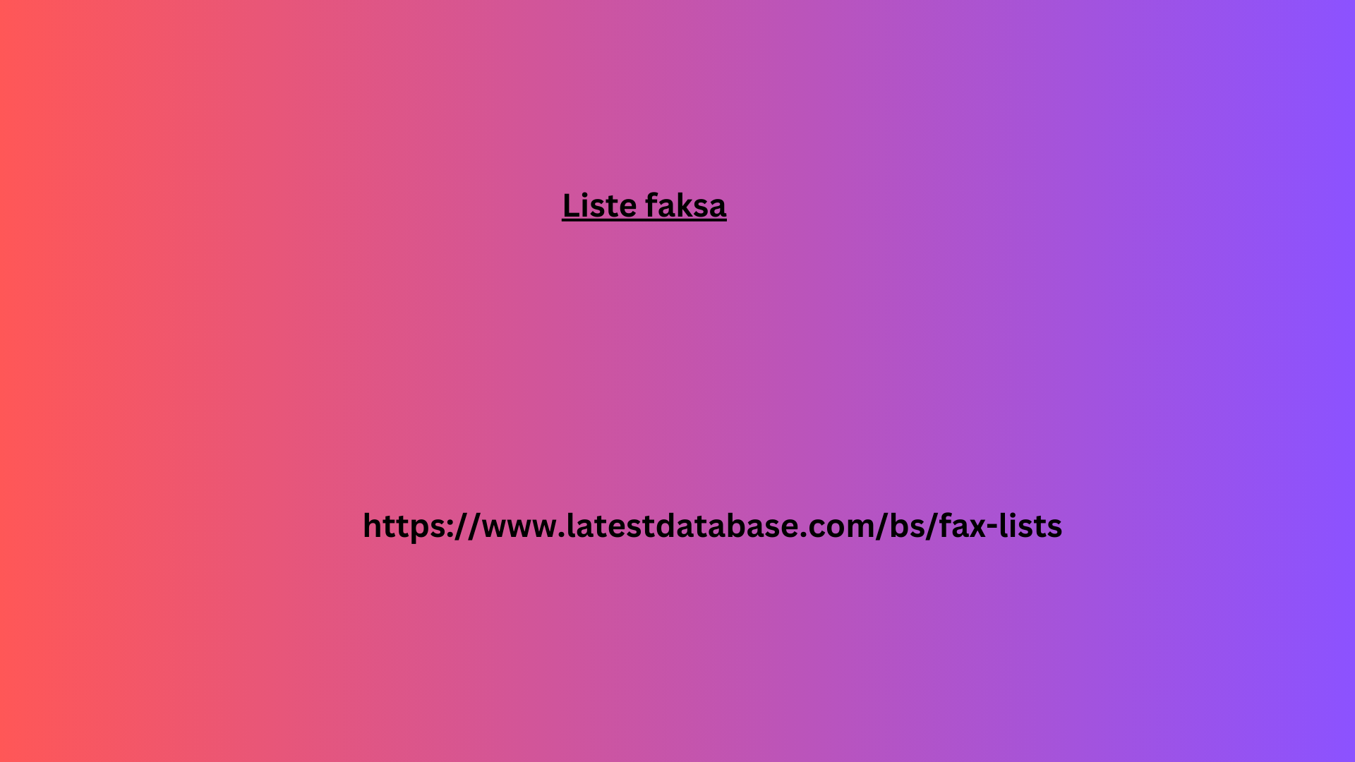 Liste faksa