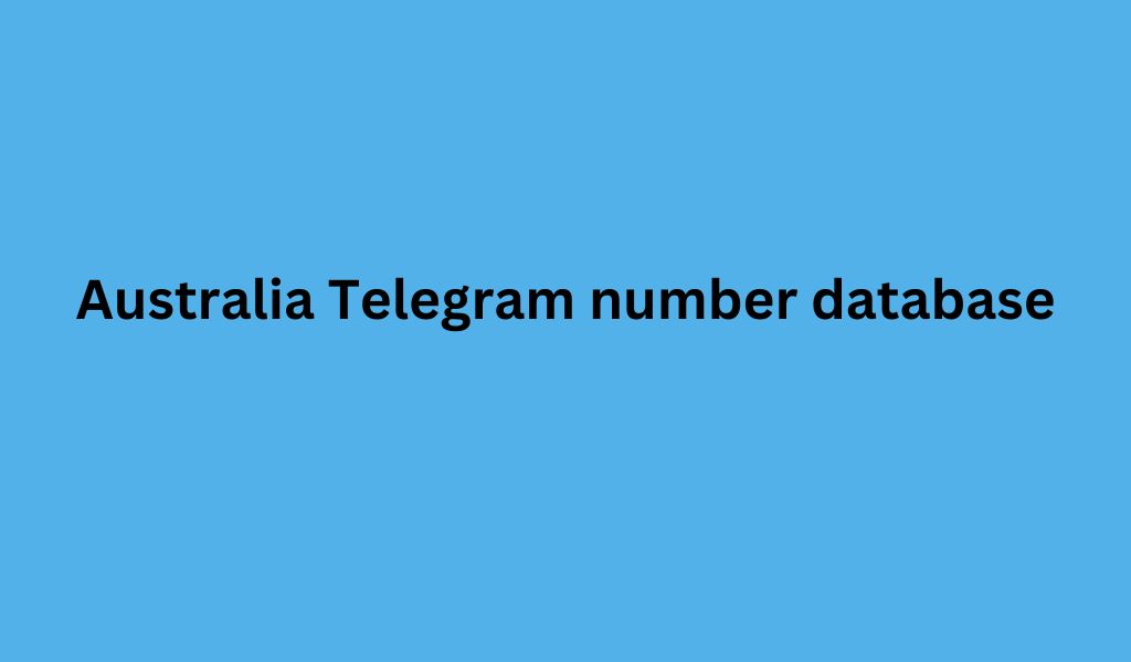 Australia Telegram number database