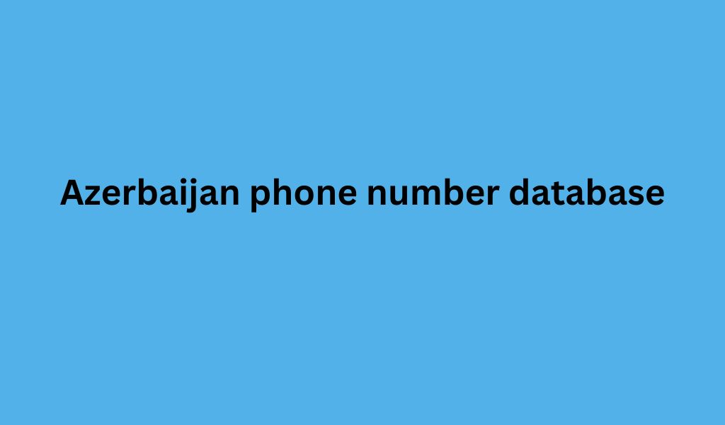 Azerbaijan phone number database