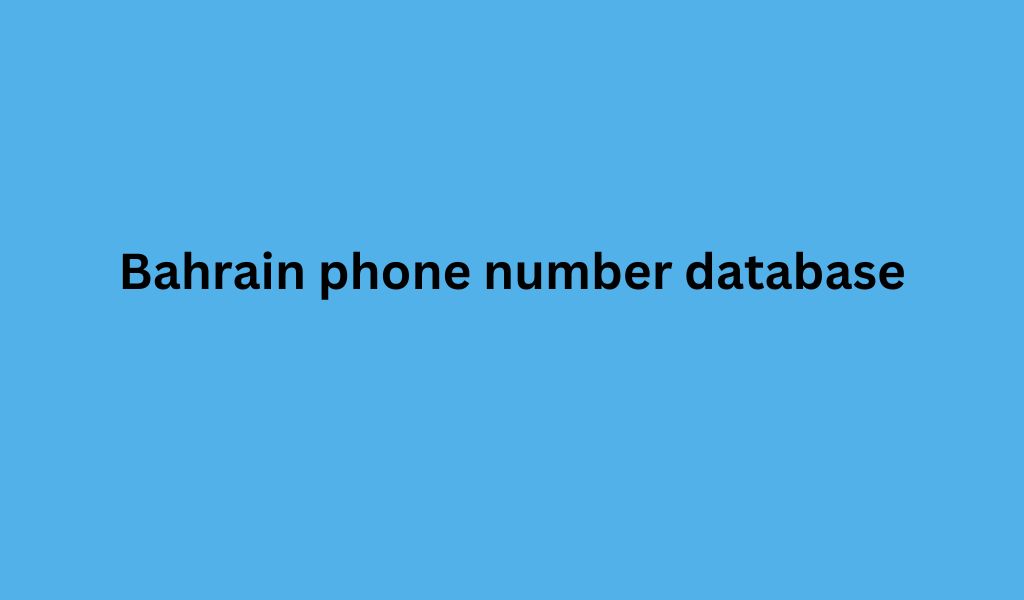 Bahrain phone number database