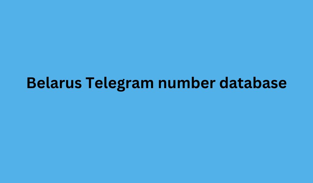 Belarus Telegram number database