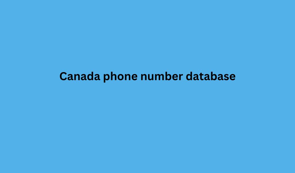 Canada-phone-number-database