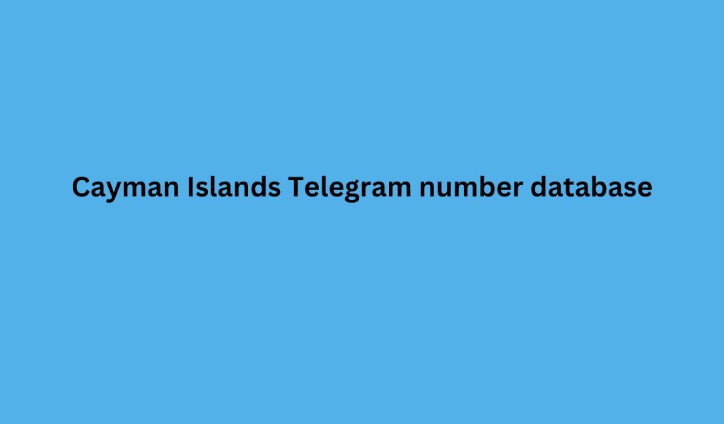 Cayman Islands Telegram number database