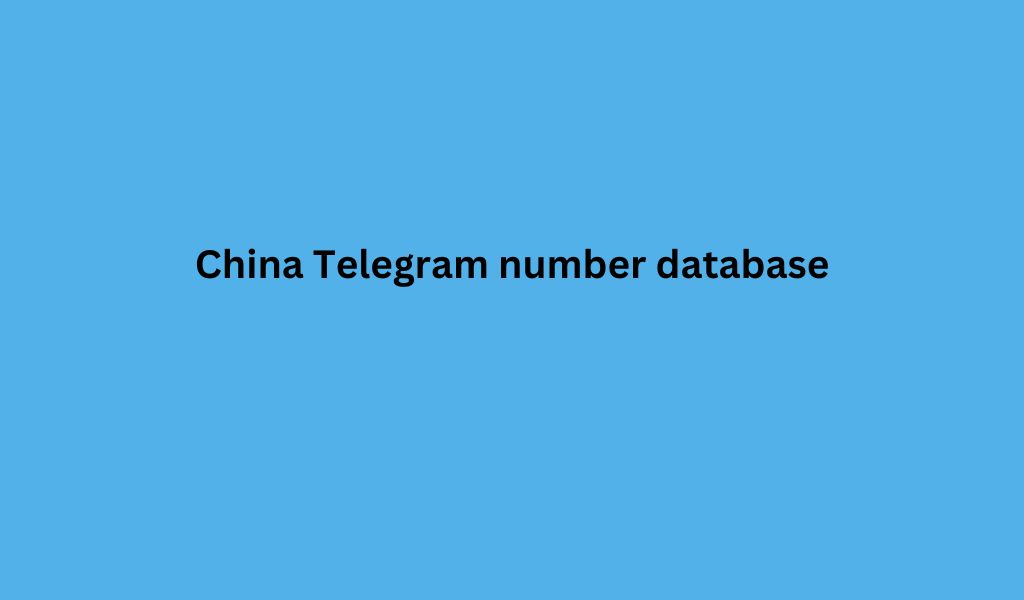 China Telegram number database