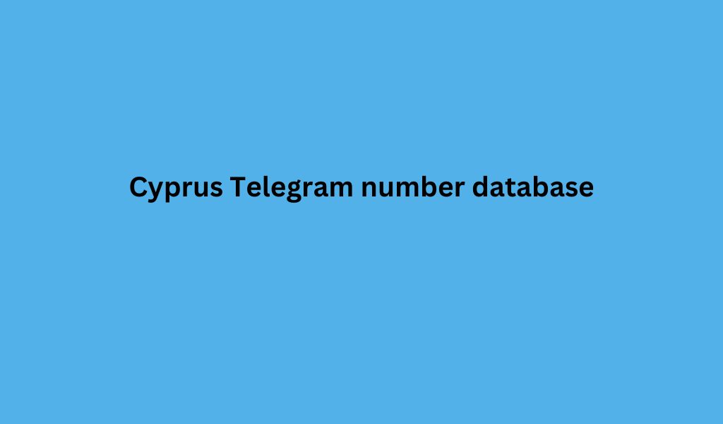 Cyprus Telegram number database