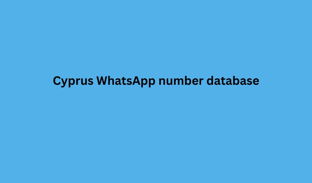 Cyprus WhatsApp number database