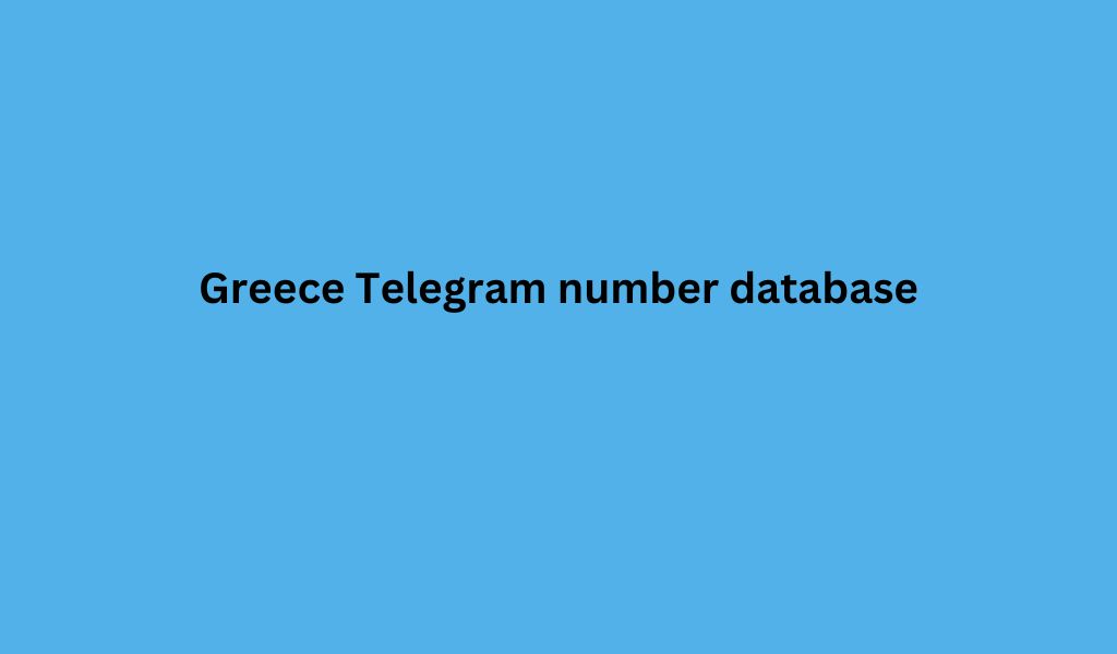 Greece Telegram number database