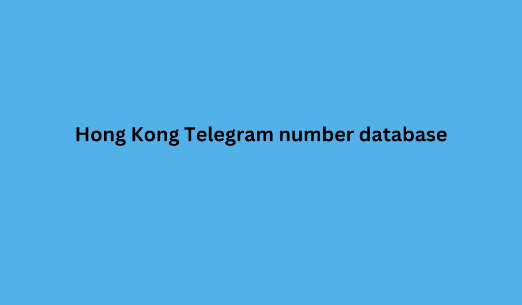 Hong Kong Telegram number database