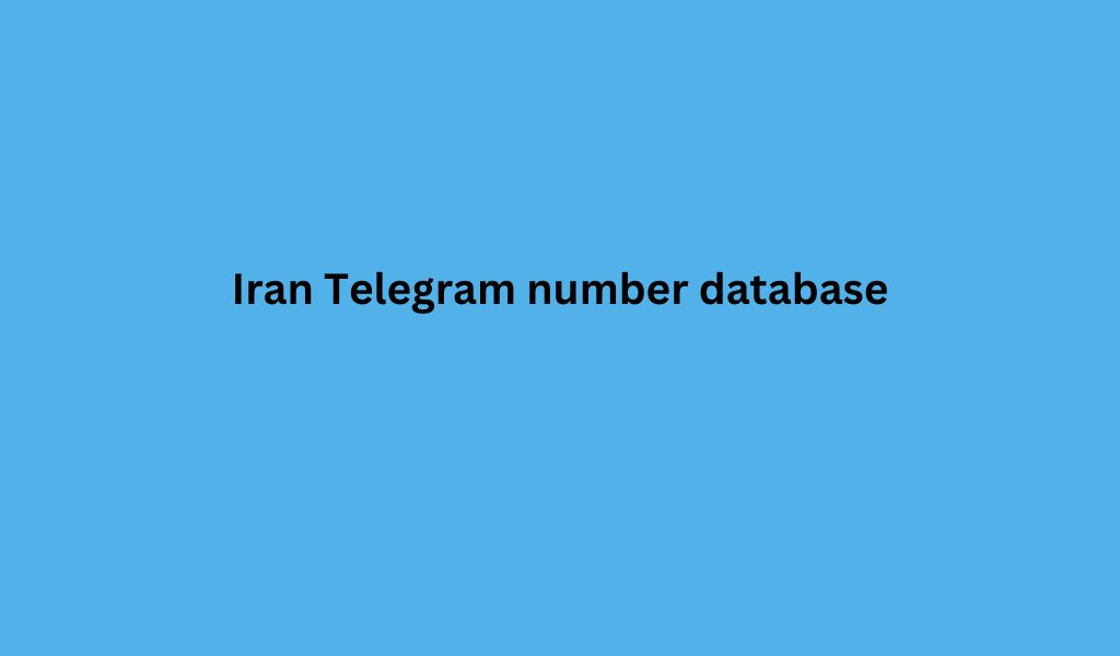 Iran Telegram number database