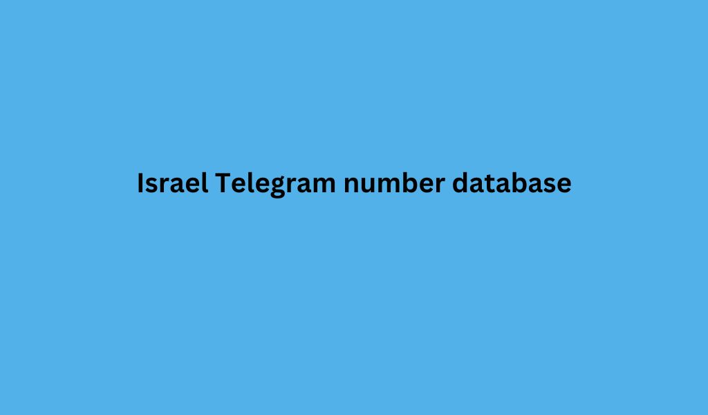 Israel Telegram number database