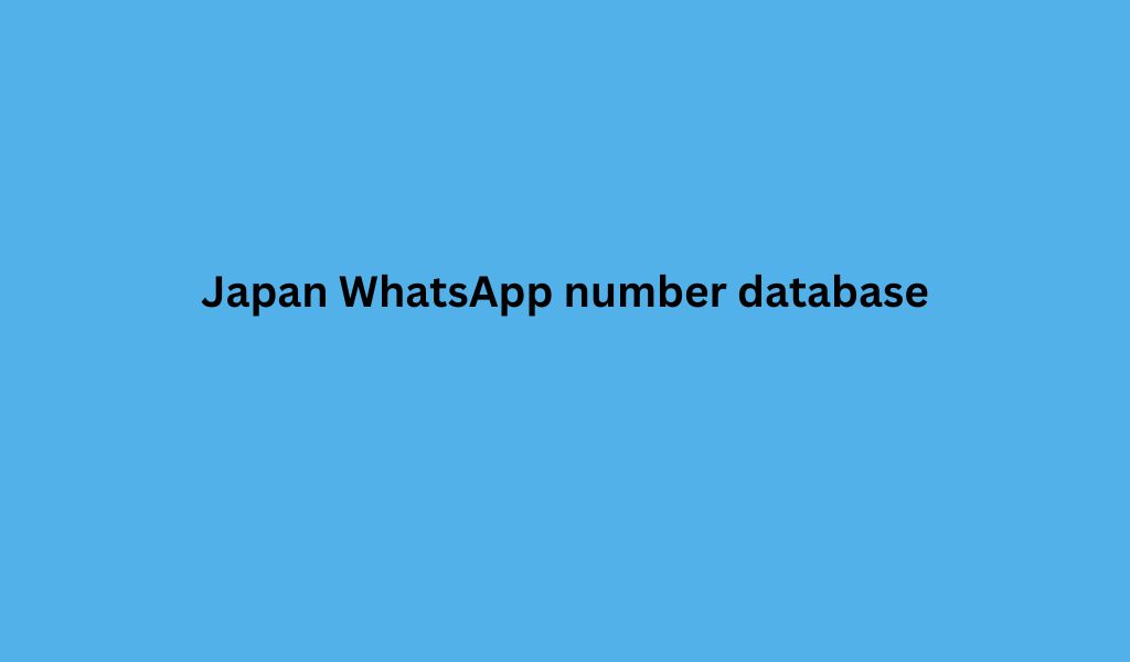 Japan WhatsApp number database