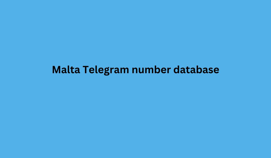 Malta Telegram number database