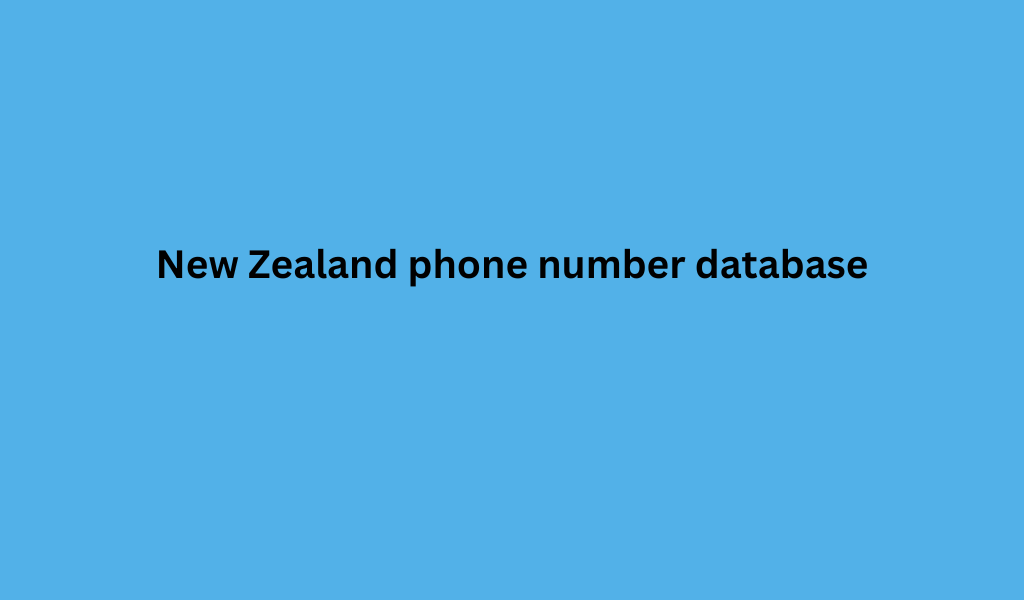 New Zealand phone number database