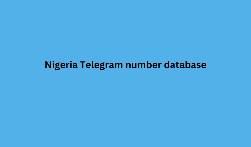 Nigeria Telegram number database