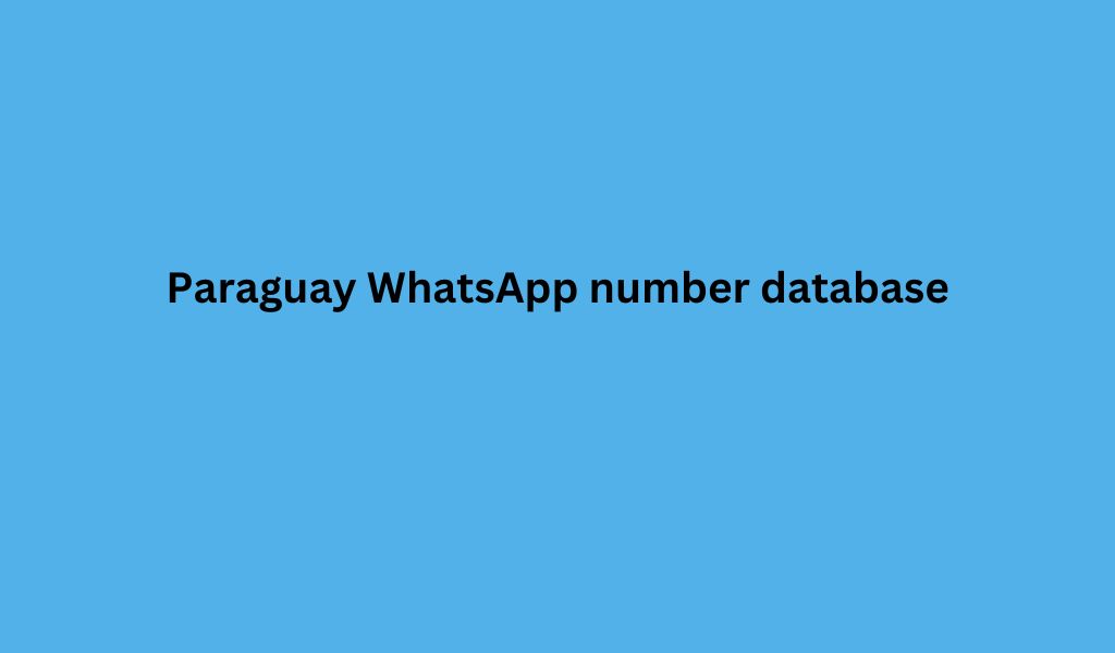 Paraguay WhatsApp number database