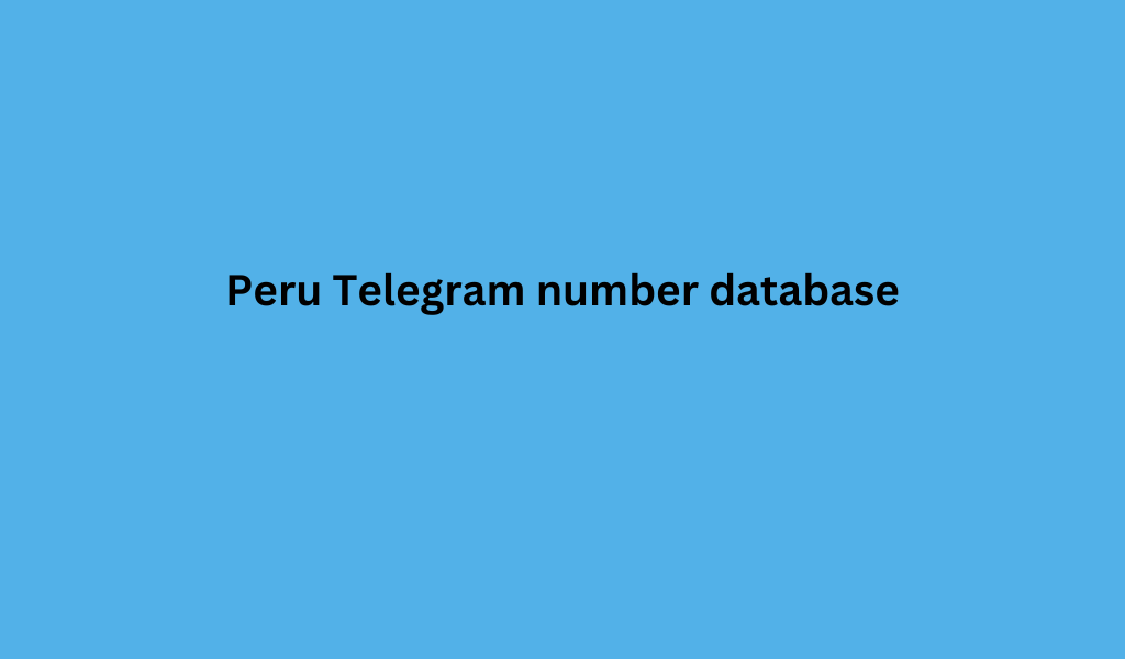 Peru Telegram number database