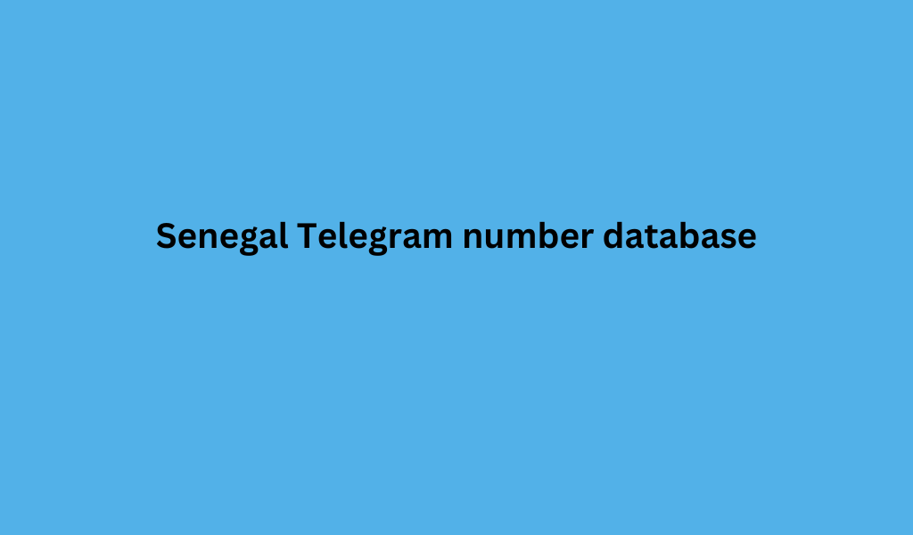 Senegal Telegram number database