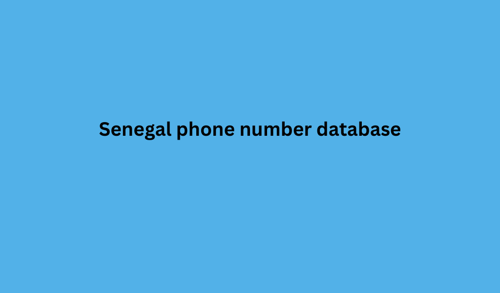 Senegal phone number database