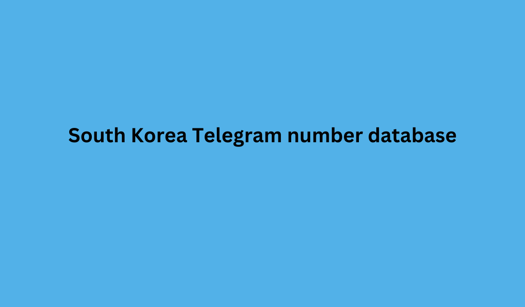 South Korea Telegram number database