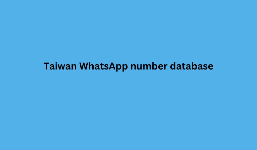 Taiwan WhatsApp number database