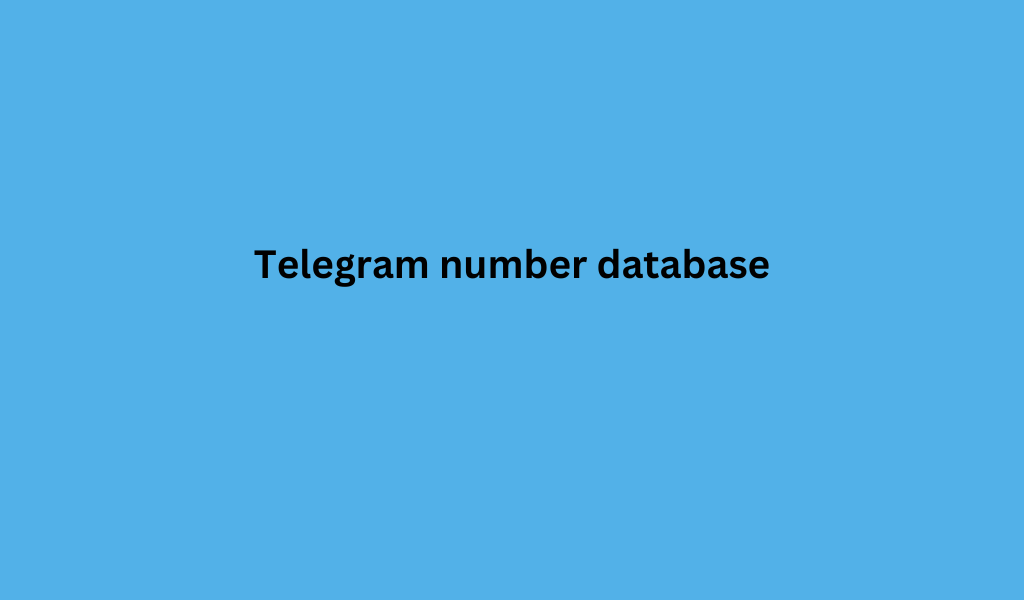 Telegram number database