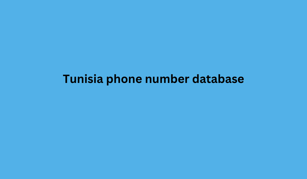 Tunisia phone number database