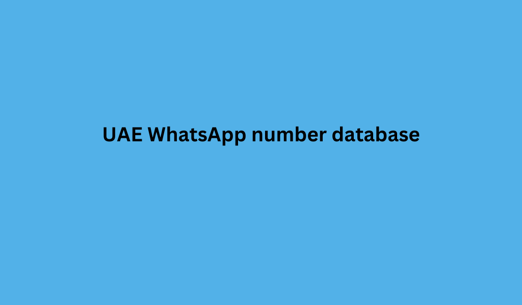 UAE WhatsApp number database