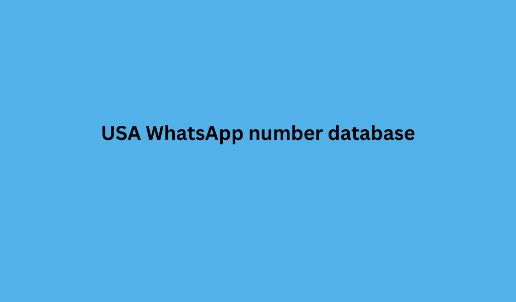 USA WhatsApp number database