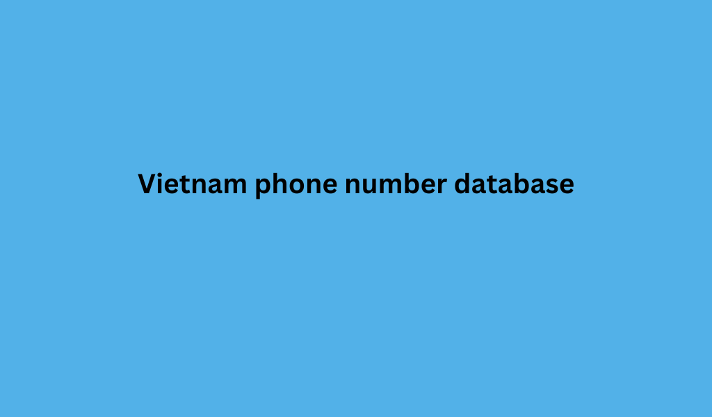 Vietnam phone number database